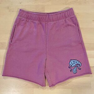 Teddy Fresh Unisex Purple-Pink Sweat Shorts with Paisley Embroidery size XS